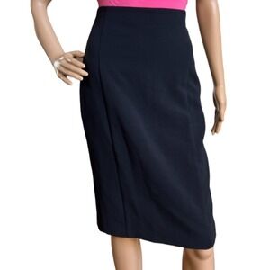 JOEFFER CAOC WOMEN'S PENCIL SKIRT OFFICE WEAR CASUAL‎ NAVY BLUE SIZE 4.